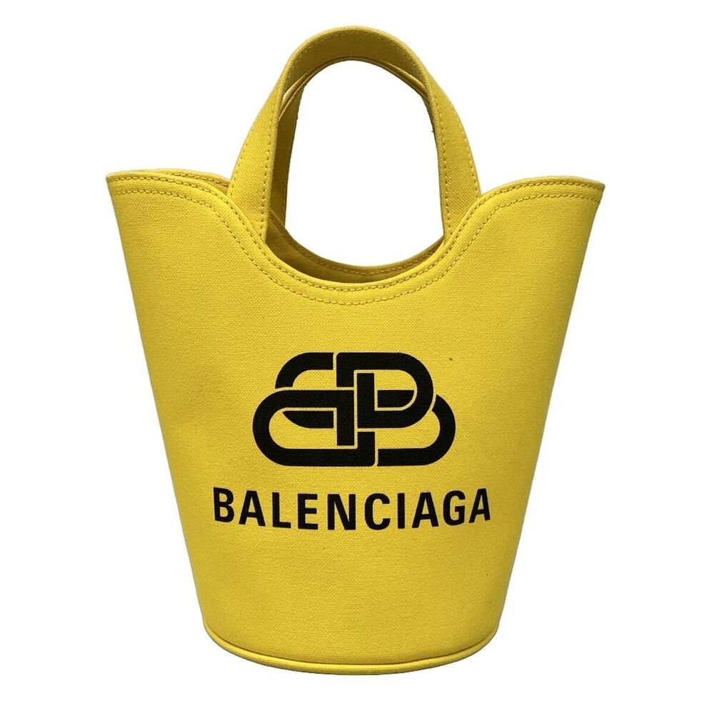 BALENCIAGA New Wave XS Tote Bag Yellow Black